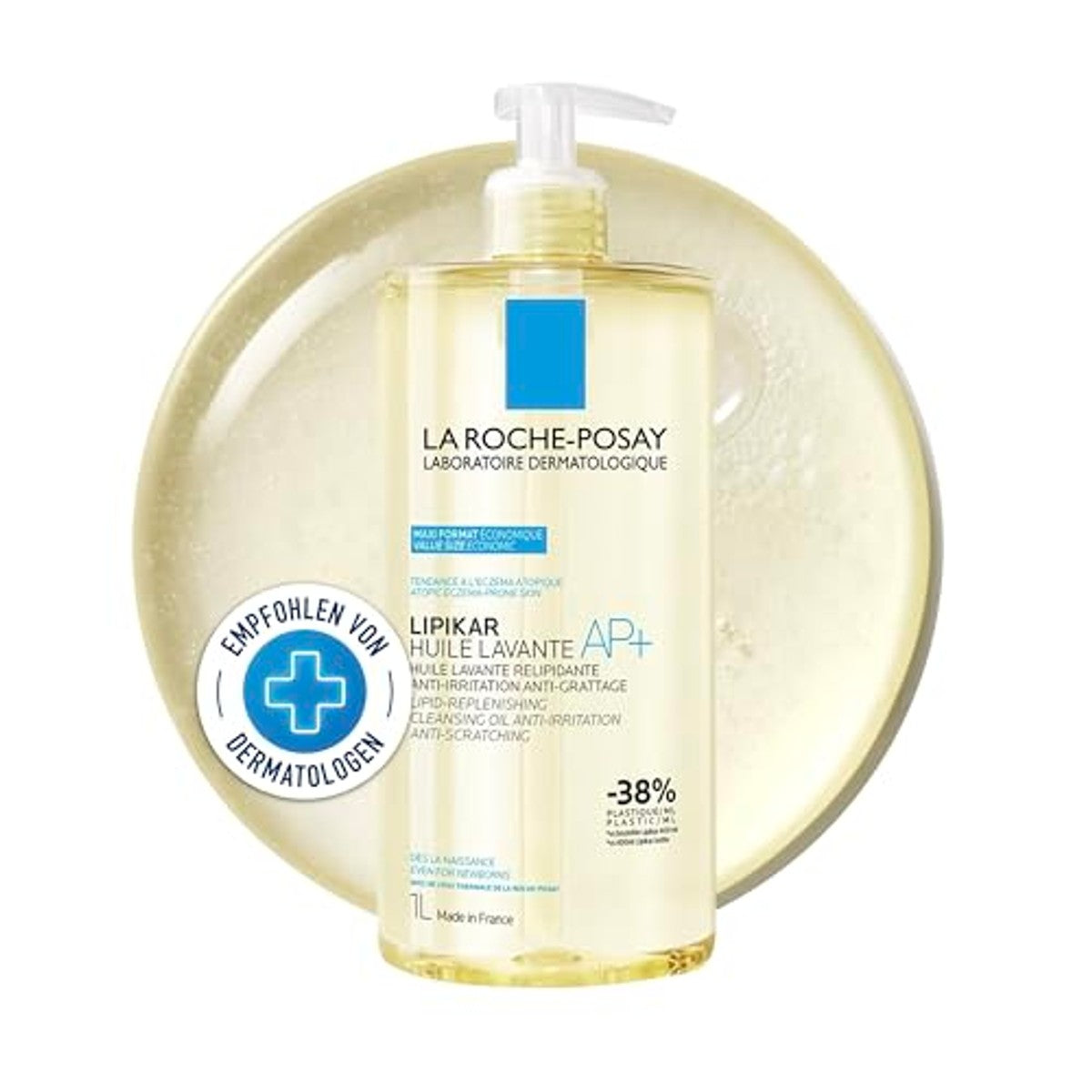 La Roche-Posay Lipikar Douche- en Badolie AP+ voor Neurodermitis 1 l - 6-pack