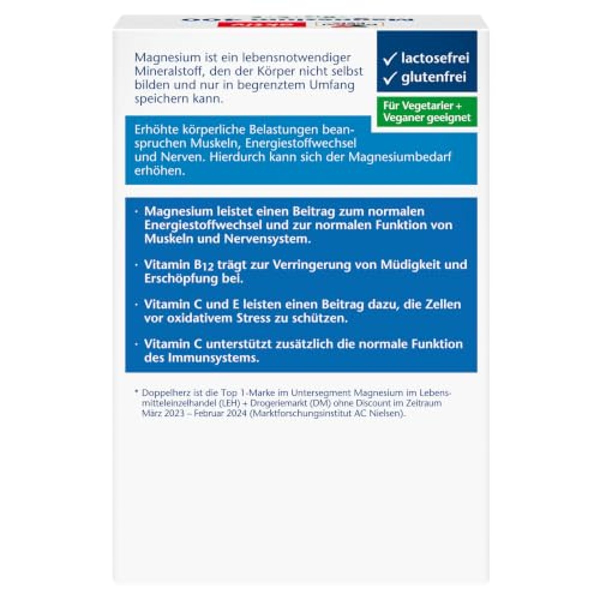 Doppelherz Magnesium 400 + B12 + C + E 30 Tabletten - 6-pack