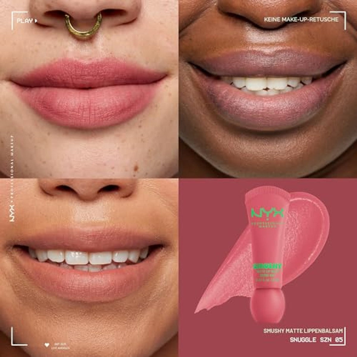 NYX PROFESSIONAL MAKEUP Smushy Matte Lippenbalsem Snuggle SZN 1 x - 6 stuks