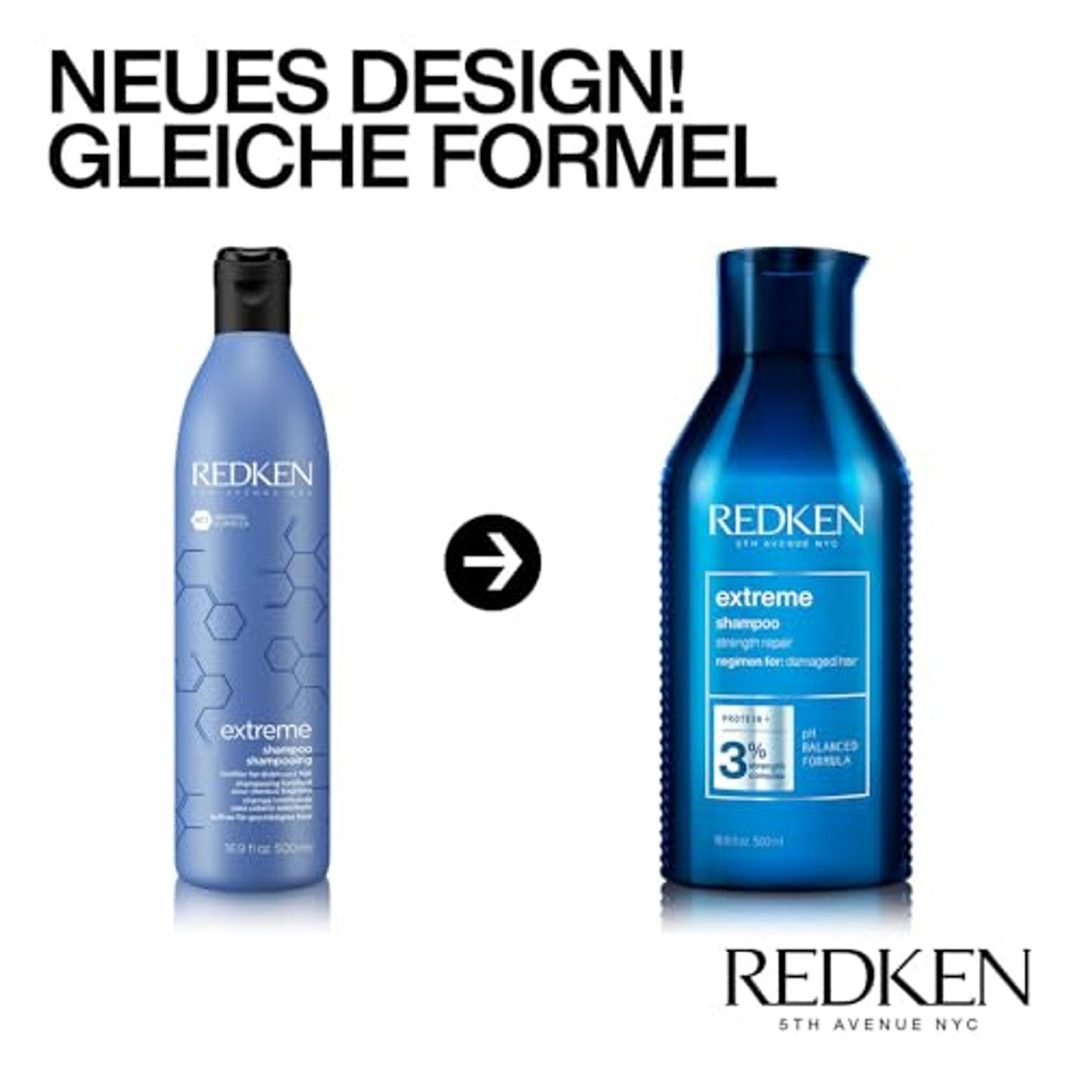 Redken Extreme Shampoo voor Broos en Beschadigd Haar 500 ml - 6-pack