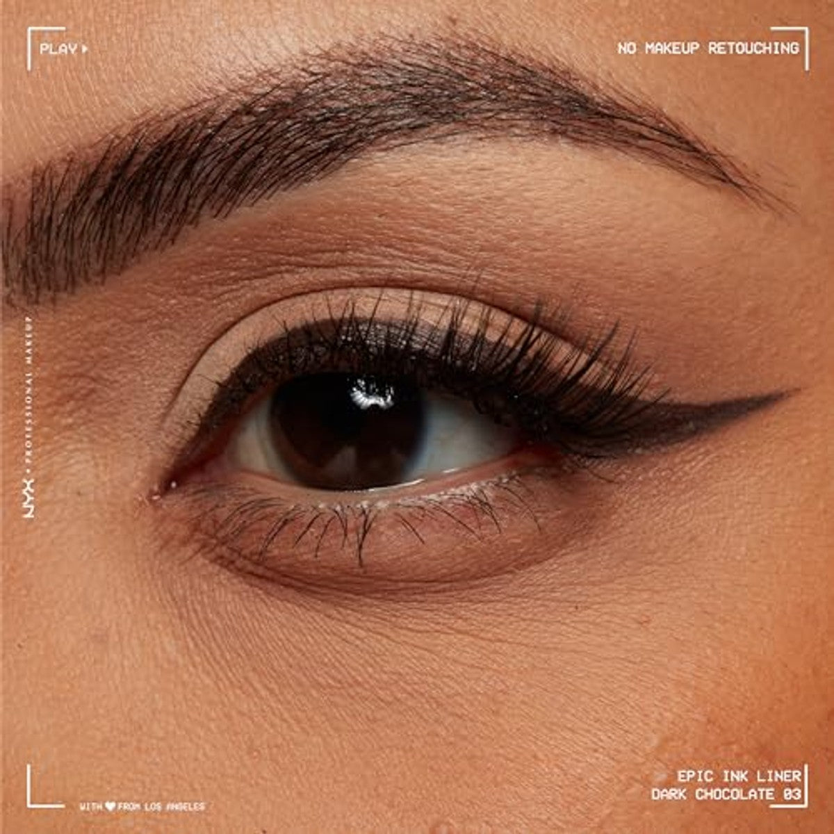 NYX Professional Makeup Epic Ink Eyeliner, sterk gepigmenteerde viltstift, waterbestendig, langdurige kajal, veganistische formule, eenvoudig te gebruiken met flexibele kwast, tint: 03 donkere – NYX PROFESSIONAL MAKEUP