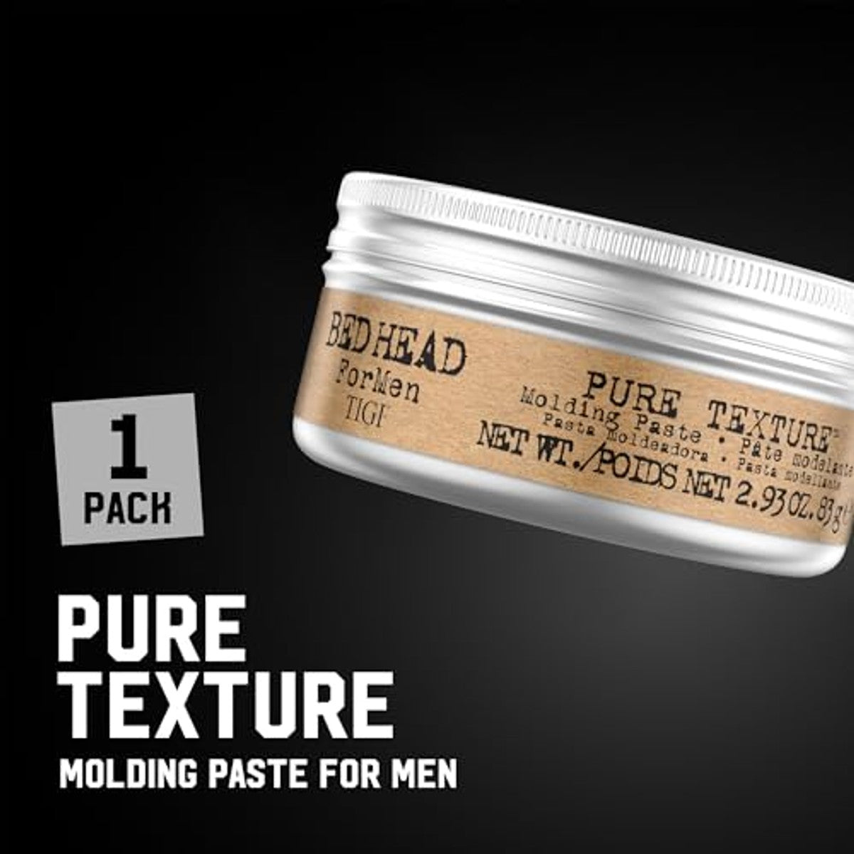 Bed Head for Men by TIGI Pure Texture Molding Paste, 83 g – TIGI