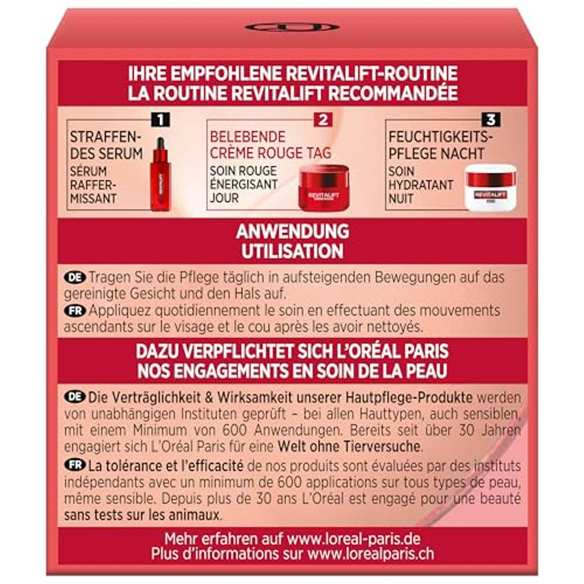L'Oréal Paris Revitalift Crème Rouge dagverzorging 3 x 50 ml - Voordeelverpakking