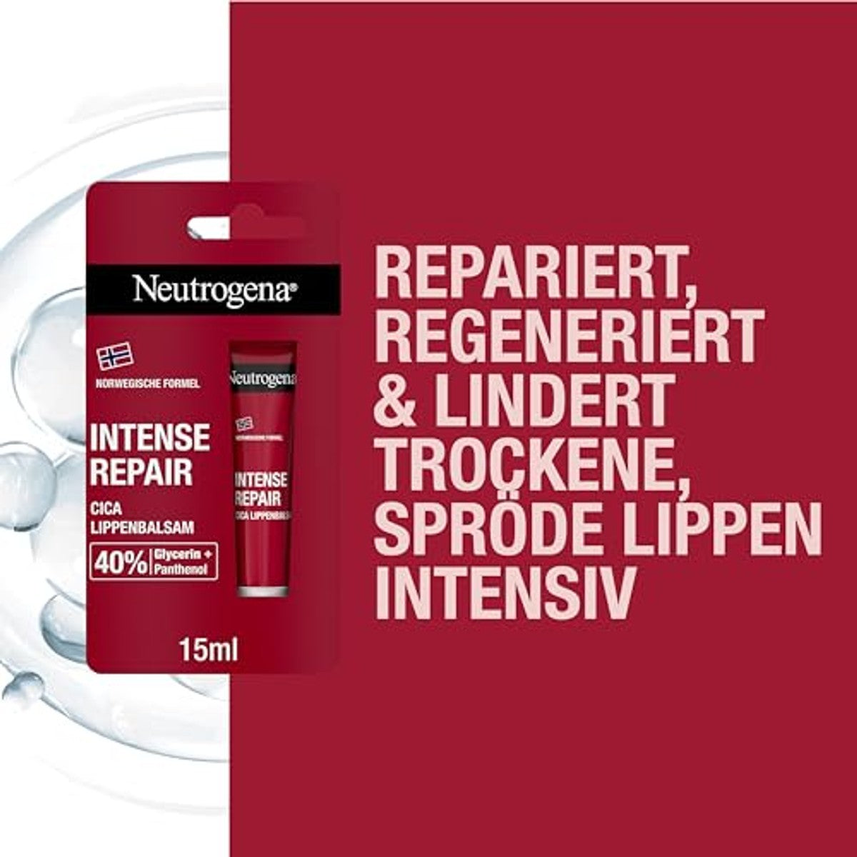Neutrogena Intense Repair Lippenbalsem 3 x 15 ml - Voordeelverpakking