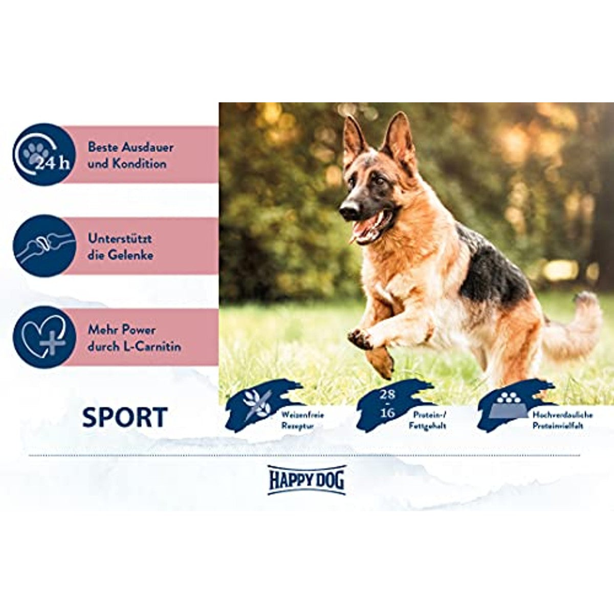 Happy Dog 60776 - Supreme fit & vital Sport - Compleet voer voor honden in prestatie- / sportsector - 14 kg inhoud – Happy Dog