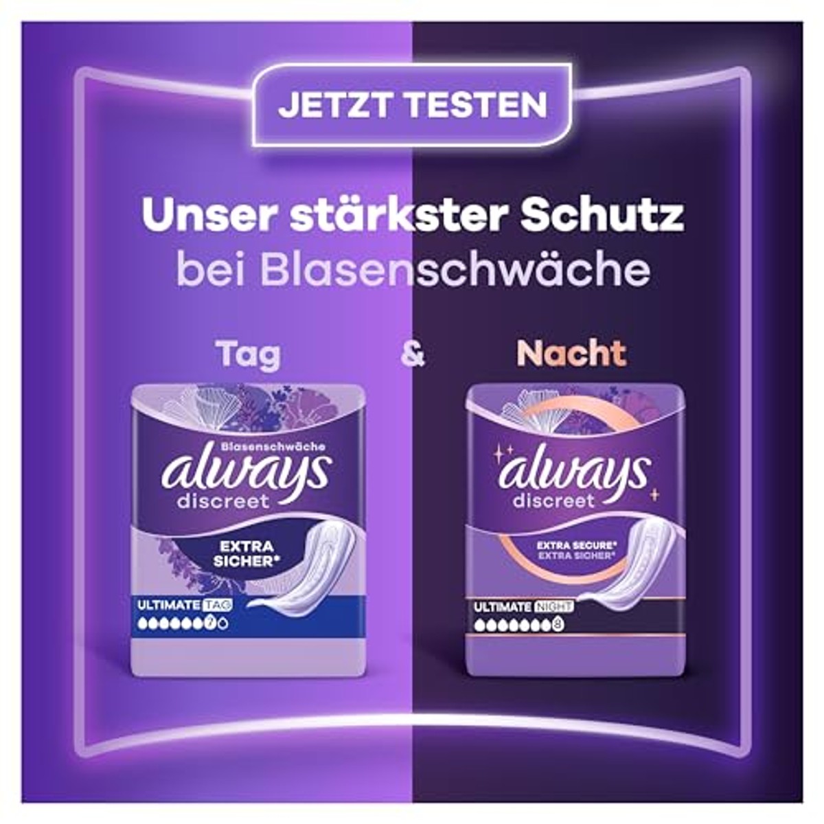 Always Discreet Ultimate Nacht & Dag, 48 + 48 inlegzolen - 6-pack
