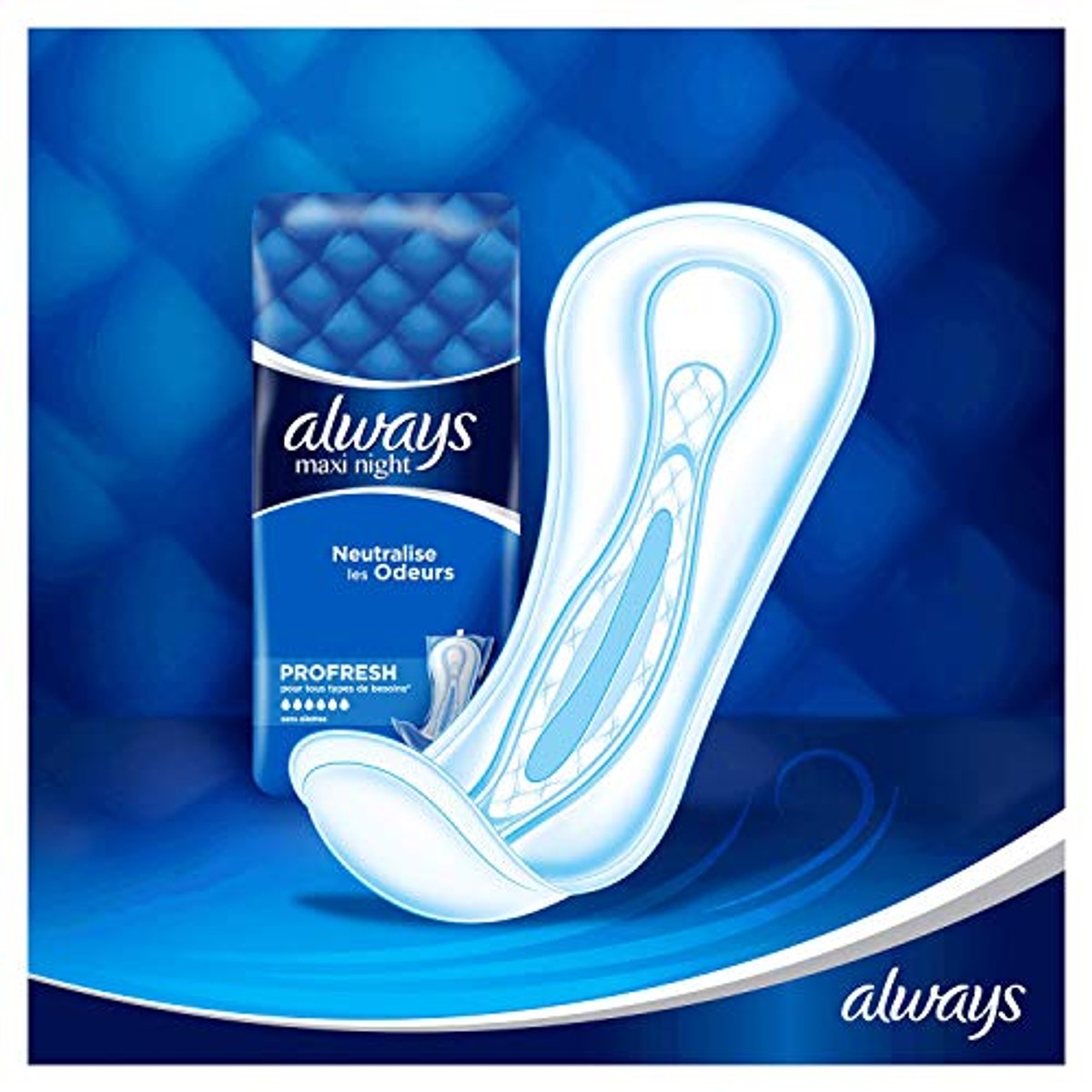 Always Maxi Night ProFresh Banden zonder Vleugel, 12 Stuk – Always