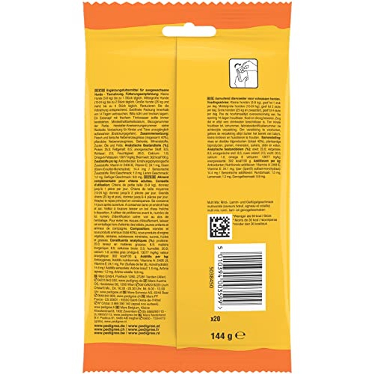 Pedigree Schmackos Multi Mix hondensnack rund, lam & gevogelte 9 x 20 stuks - 3-pack