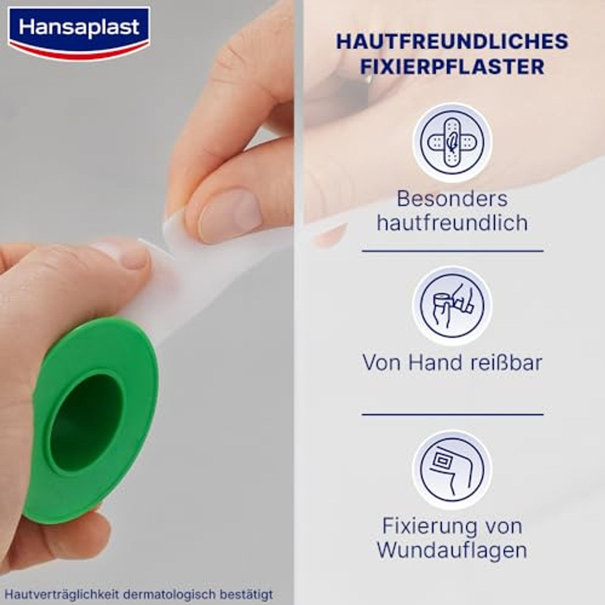 Hansaplast Sensitive fixeerpleister 5 m x 2,5 cm - 6-pack