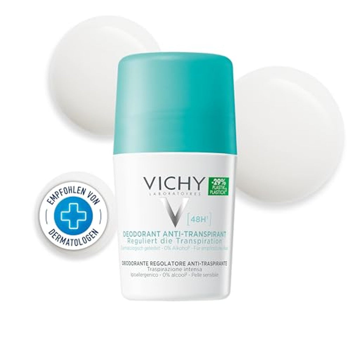 Vichy Anti-Transpirant 48 uur Roll-On voor Dames en Heren 50 ml