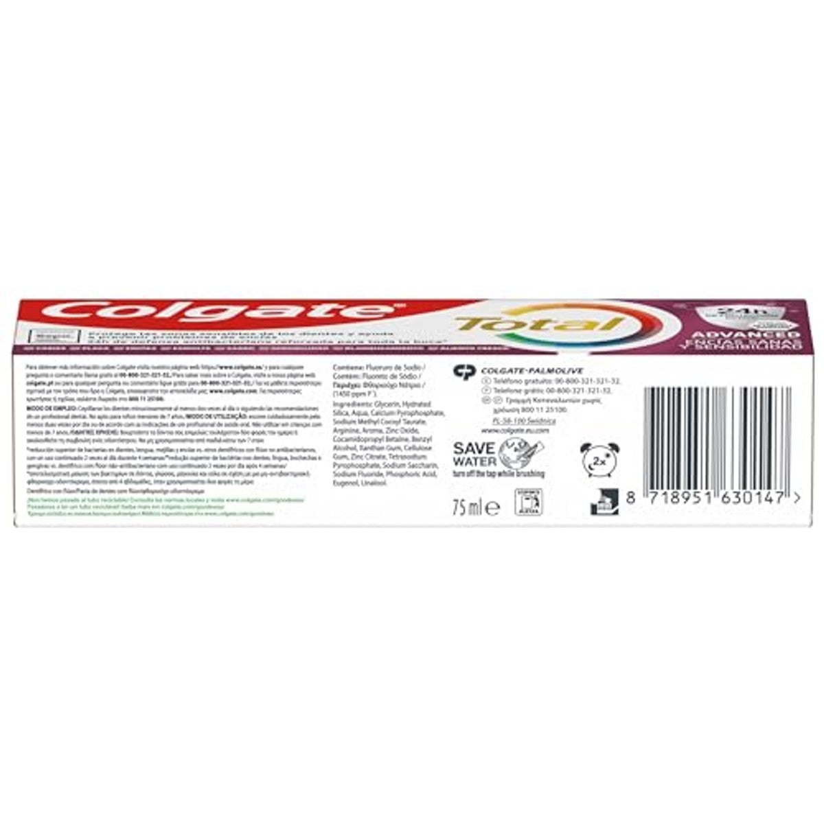 Colgate Total Advanced Gezond Tandvlees Tandpasta 3 x 75 ml - Voordeelverpakking