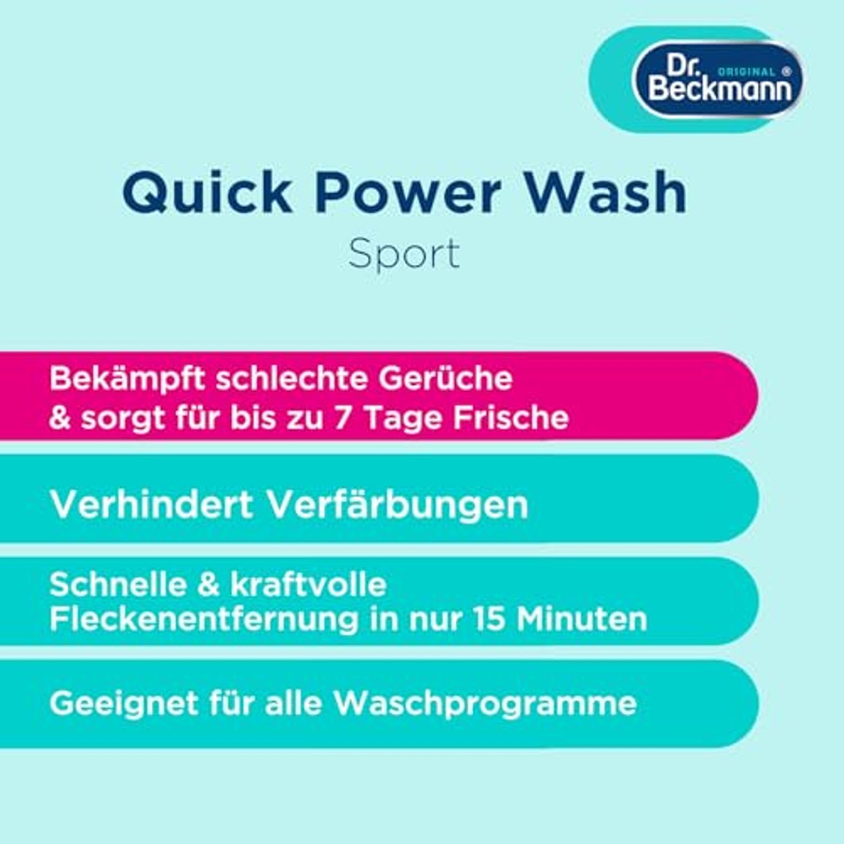 Dr. Beckmann Quick Power Wash Sport Wasmiddel 800 ml – Dr. Beckmann