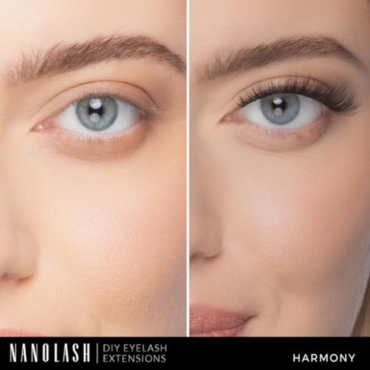 Nanolash Cluster wimpers voor doe-het-zelf wimperverlenging thuis, 36 stuks, doe-het-zelf wimperextensions, doe-het-zelf wimperextensions, doe-het-zelf valse wimpers (harmony) – Nanolash