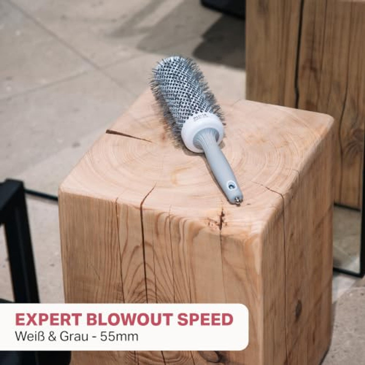 Olivia Garden Expert Blowout Speed Ronde Borstel, 55 mm - Wit & Grijs - 3-pack