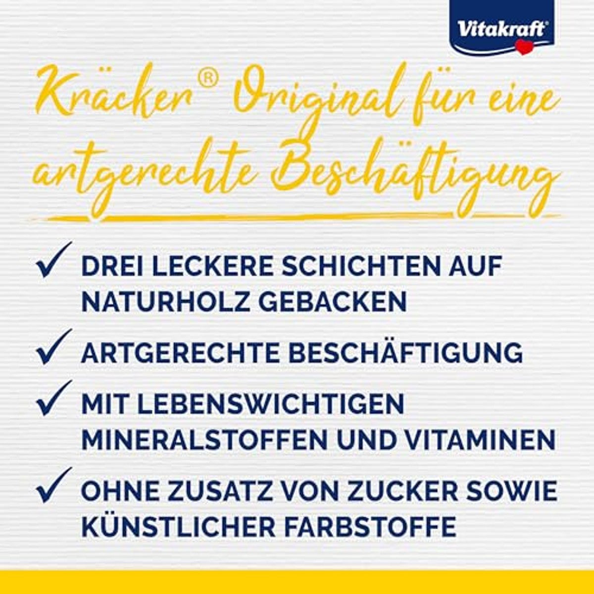Vitakraft -21229 - cracker trio mix (ei gras zaden / abrikozen vijg / honing sesam) kanaries -80g – Vitakraft