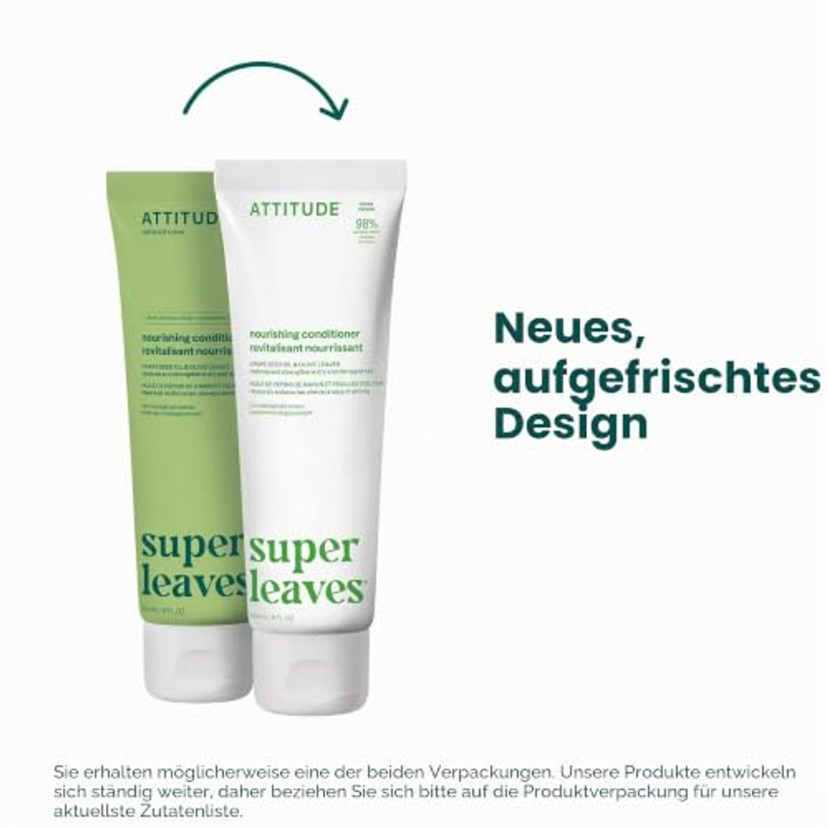 Attitude Voedende Haarconditioner Grapeseedolie en Olijfbladeren 240 ml - 3-pack