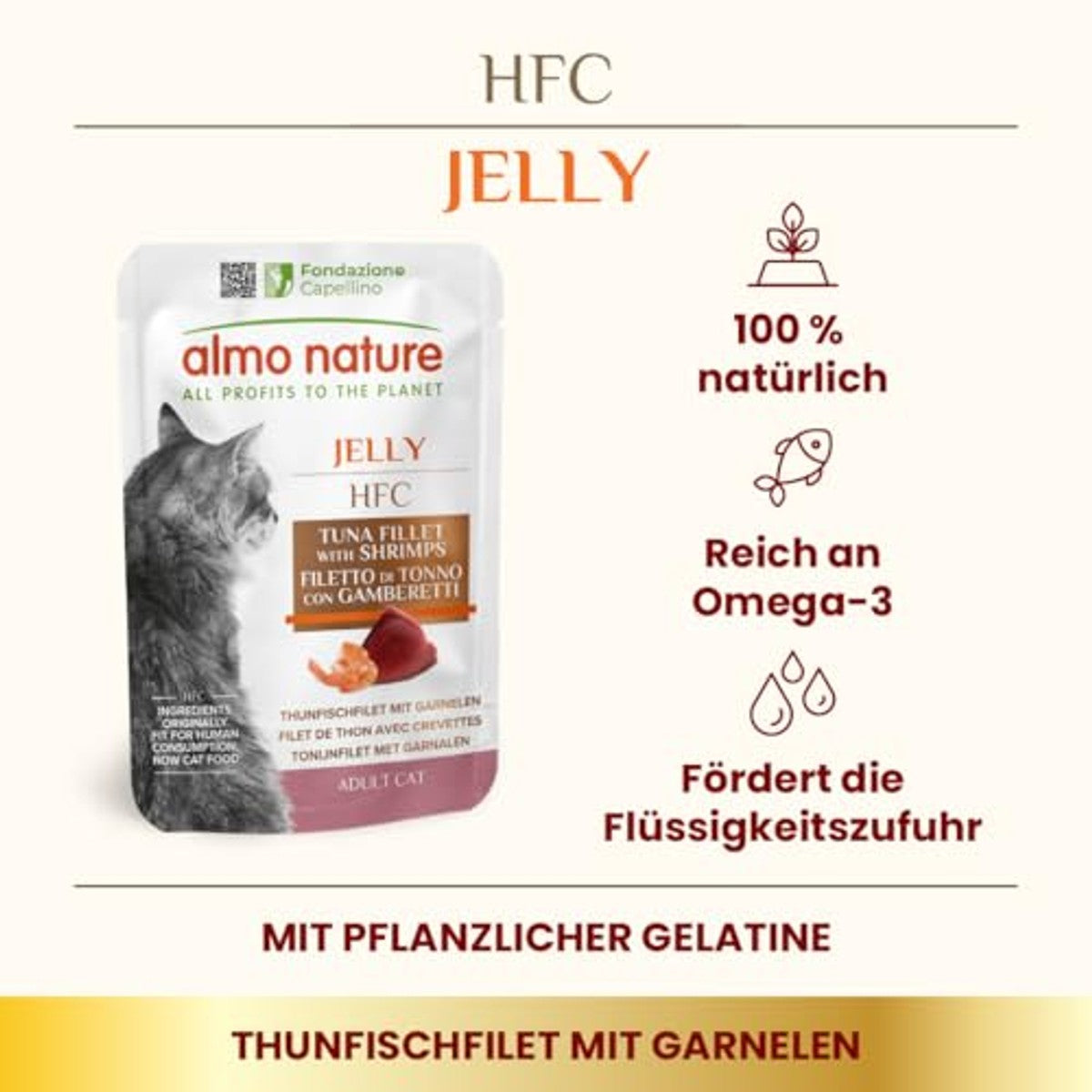 Almo Nature Klassiek Kattenvoer Gelei Tonijn en Garnalen 24 x 55 g - 3-pack