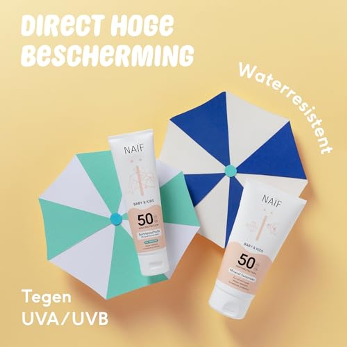 Naïf Zonnecrème Baby & Kind SPF 50 3 x 175 ml - Voordeelverpakking