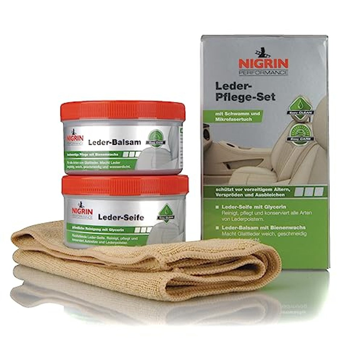 NIGRIN 73170 Performance lederverzorging-set Zeep met balsem - 3-pack