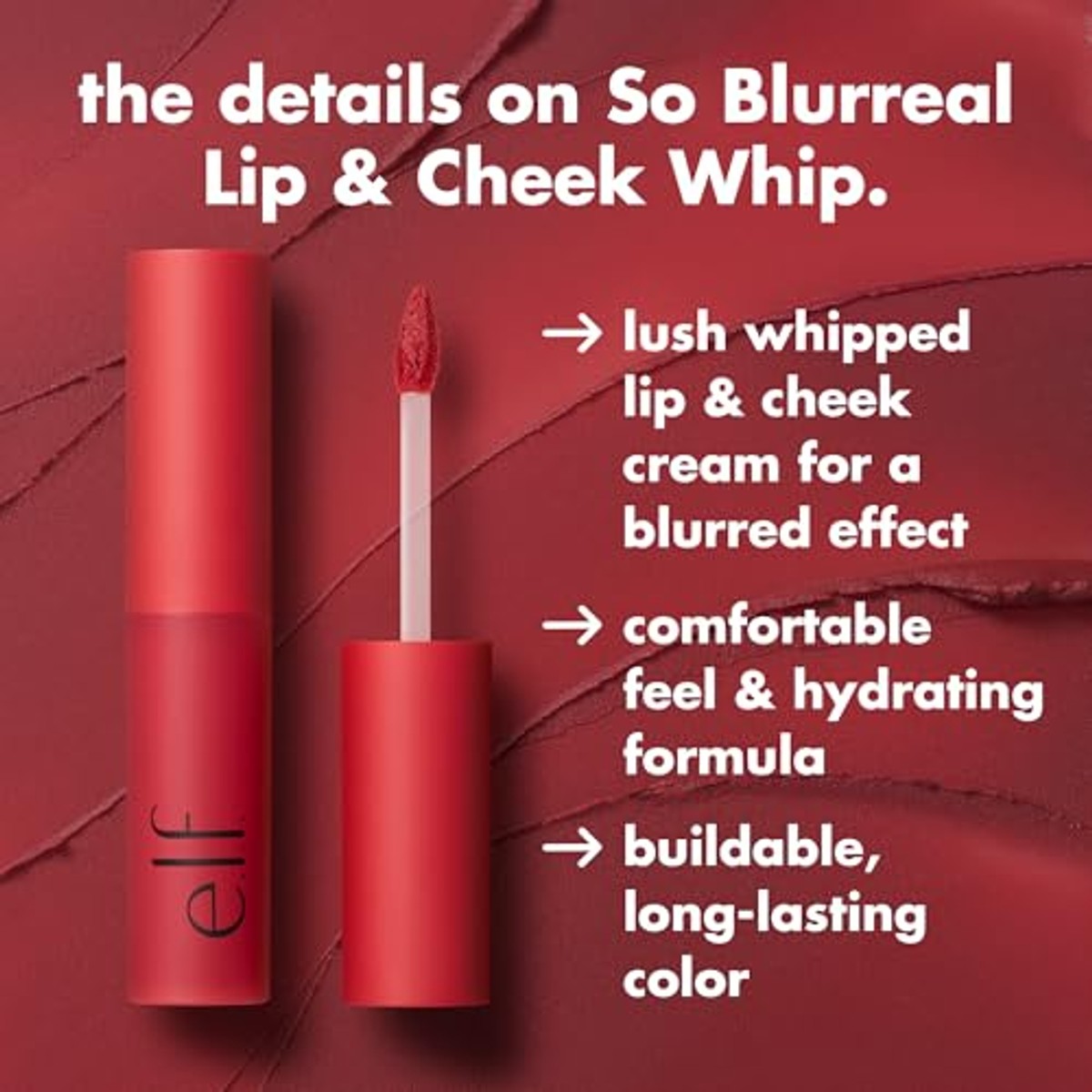 e.l.f. So Blurreal Lip & Cheek Whip Chiffon & On - 6 stuks