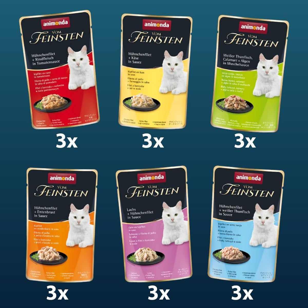 animonda Vom Feinsten natvoer filets in saus 18 x 50 g - 6-pack