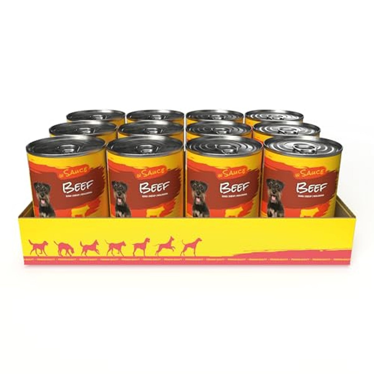 JosiDog natvoer hondenvoer rund in saus 12 x 415 g - 3-pack
