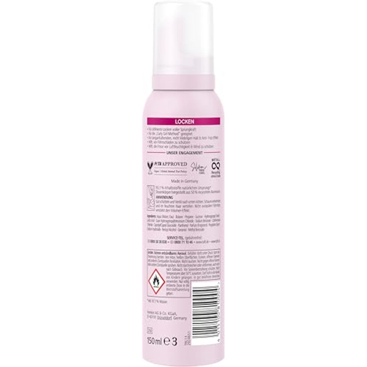 TAFT Schuimvaste Krullen 6 x 150 ml - Voordeelverpakking