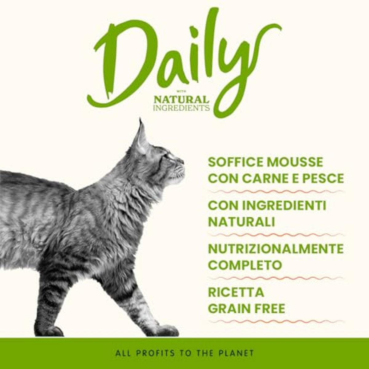 Almo Nature Daily Natvoer voor volwassen katten, mousse, forel, 85 g, verpakking van 24 (verpakking van 2) – almo nature