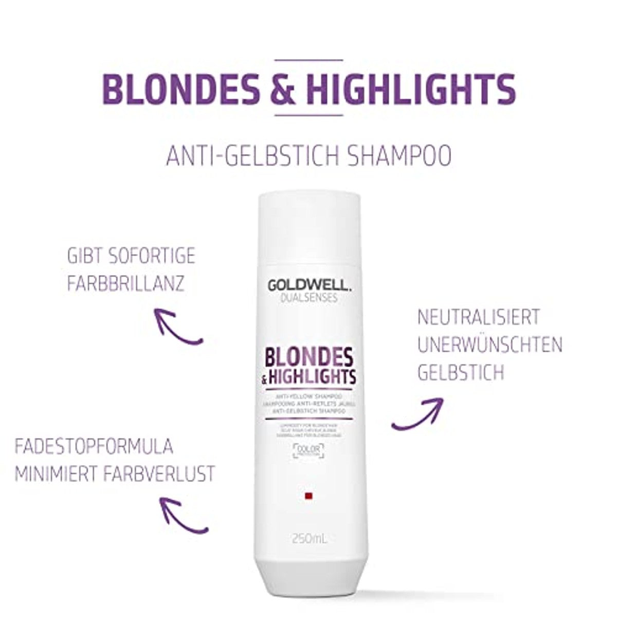 Goldwell Dualsenses Blondes & Highlights Anti Yellow Shampoo - 6-pack – foto 3