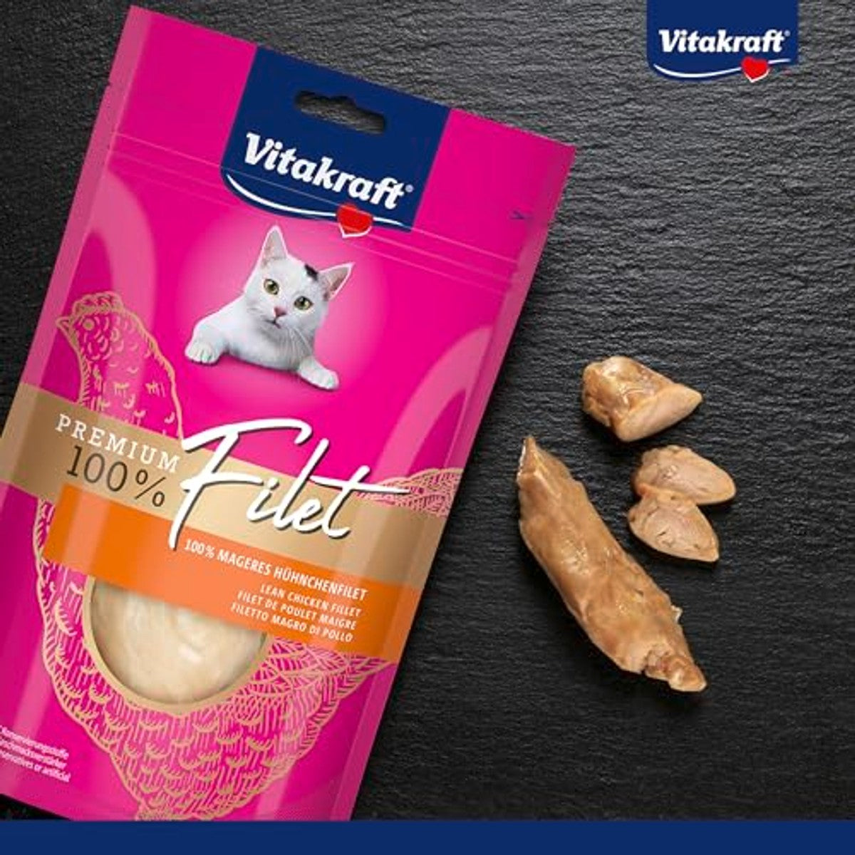 Vitakraft Premium kattensnack kipfilet 7 x 70 g - 3-pack