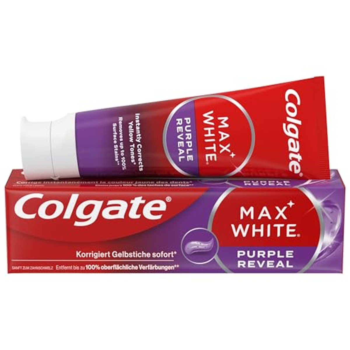 Colgate Max White Purple Reveal Tandpasta 4 x 75 ml – Colgate