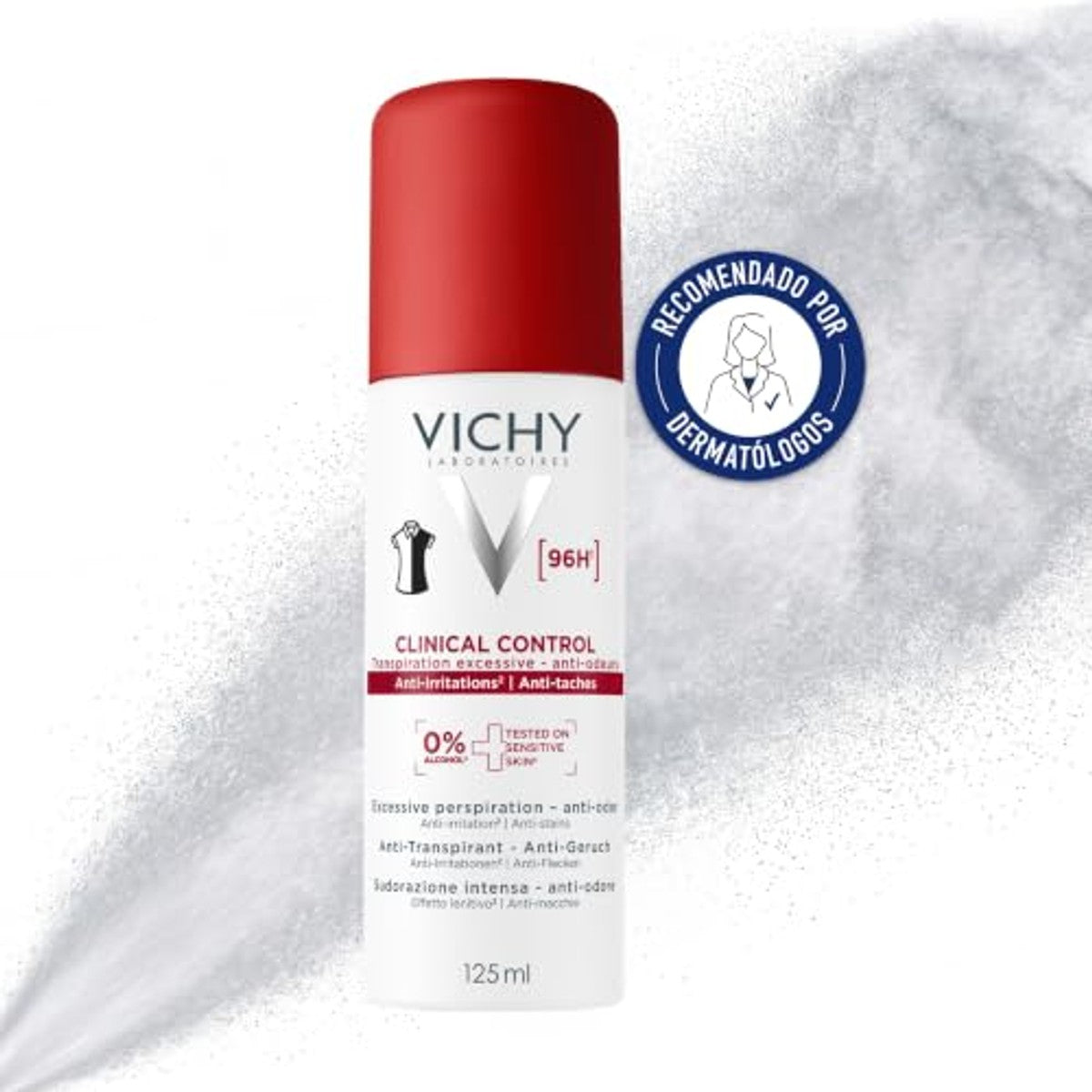 Vichy Dermo-Tolerance Clinical Control Deo Spray 96h voor Dames 125 ml - 6-pack