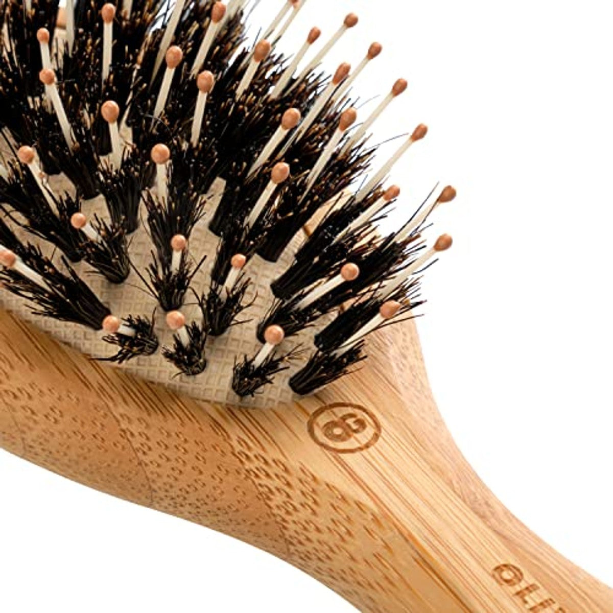 Olivia Garden Bamboo Touch Brush – duurzame bamboe ontwarrende haarborstel, nylon en wildzwijnharen, maat XS