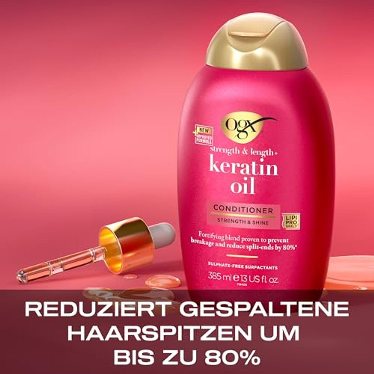 OGX Keratine Oil Conditioner, haarspoeling, 385 ml – OGX