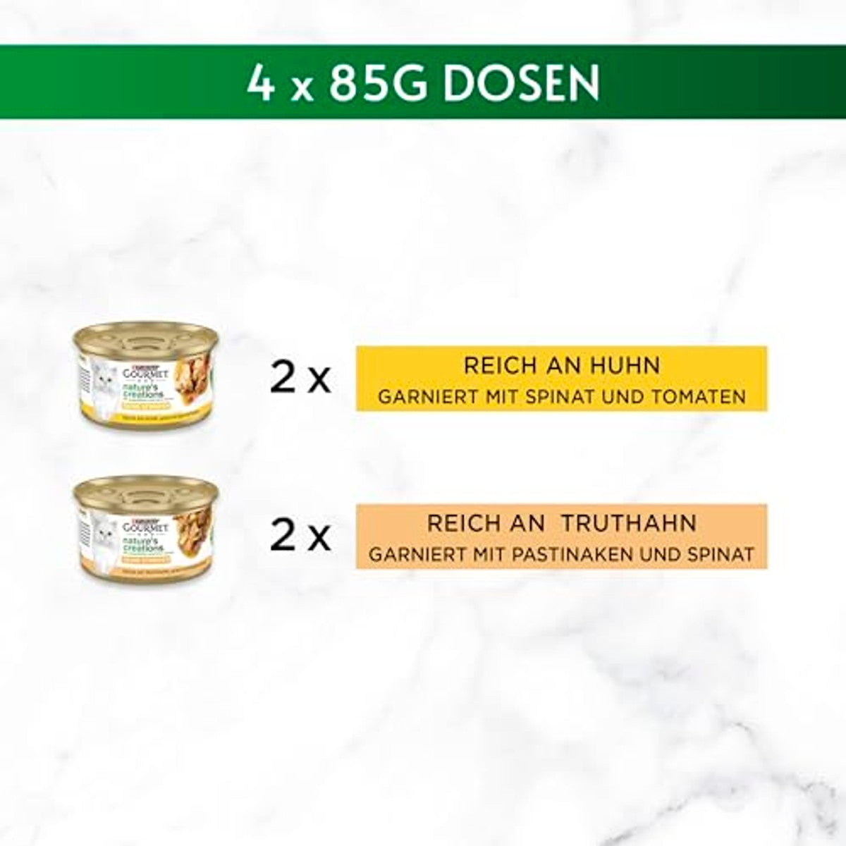 Gourmet Nature's Creations natvoer kattenvoer kip en kalkoen 48 x 85 g - 3-pack
