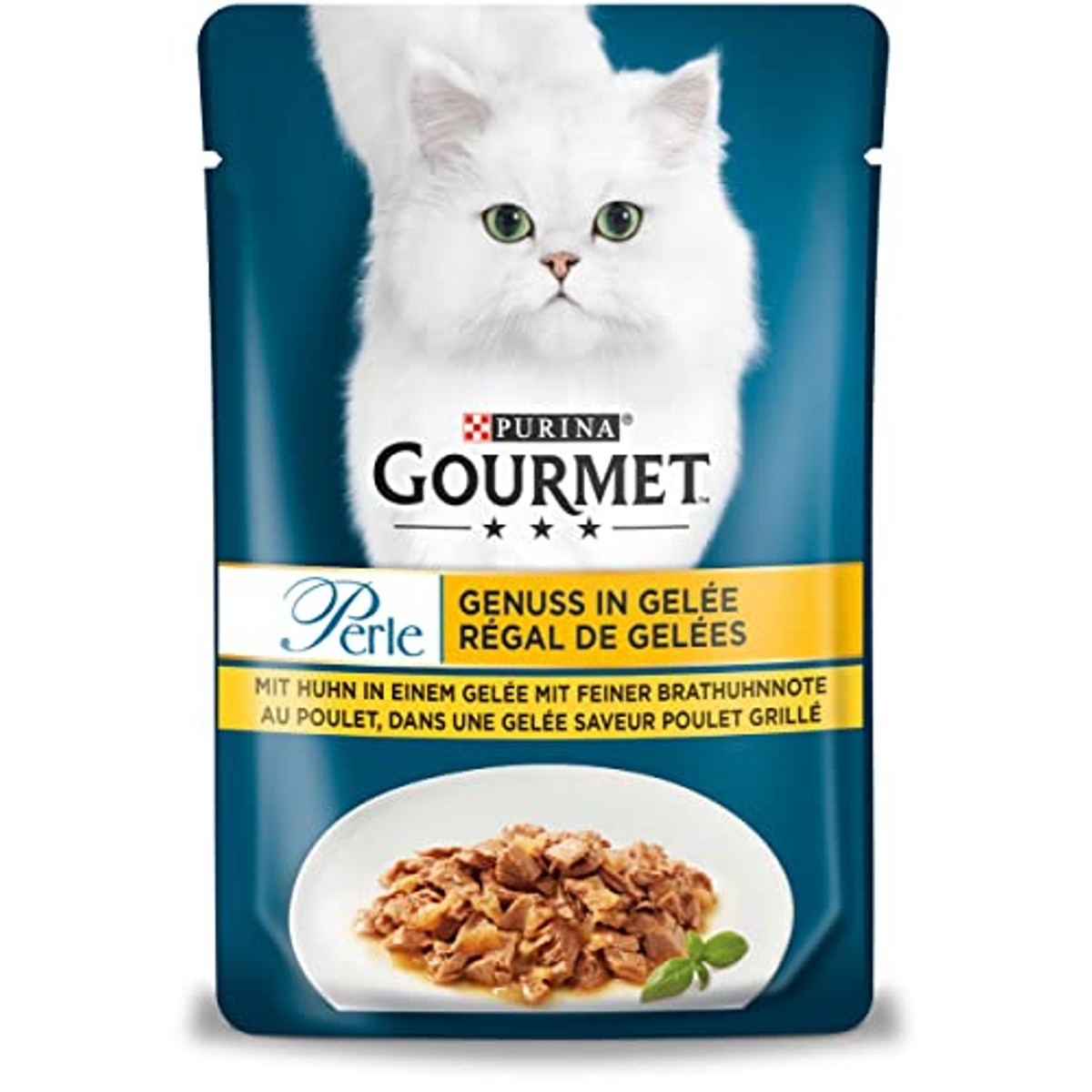 Purina Gourmet Perle natvoer kattenvoer kip-gelei & kalf-eend 2x26x85g - 3-pack