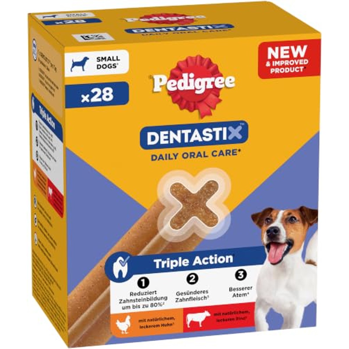 Pedigree Dentastix hondensnack kip en rundvlees 4 x 28 stuks - 6-pack