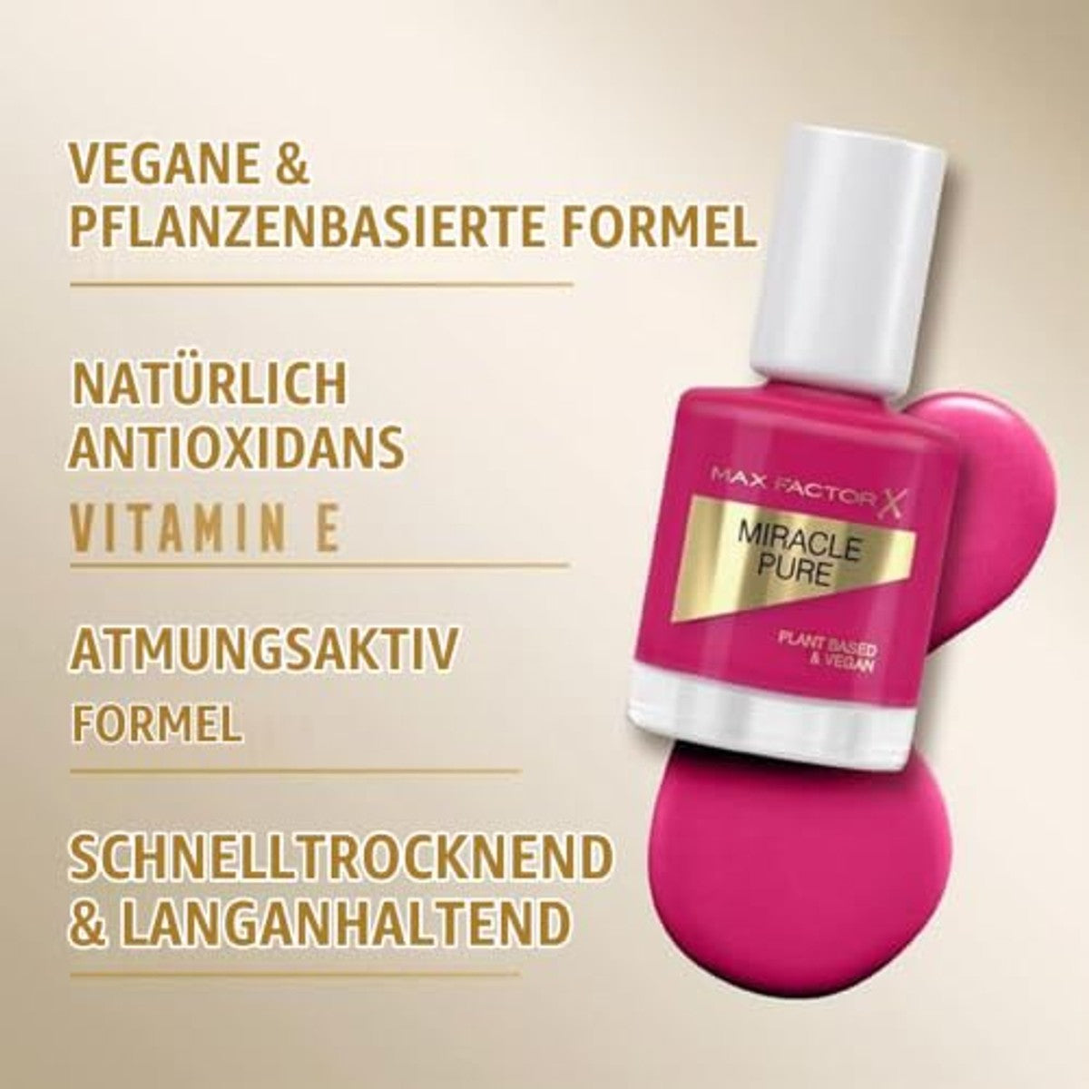 Max Factor Miracle Pure Nail Colour 265 Fiery Fuschia 12 ml - 6 stuks