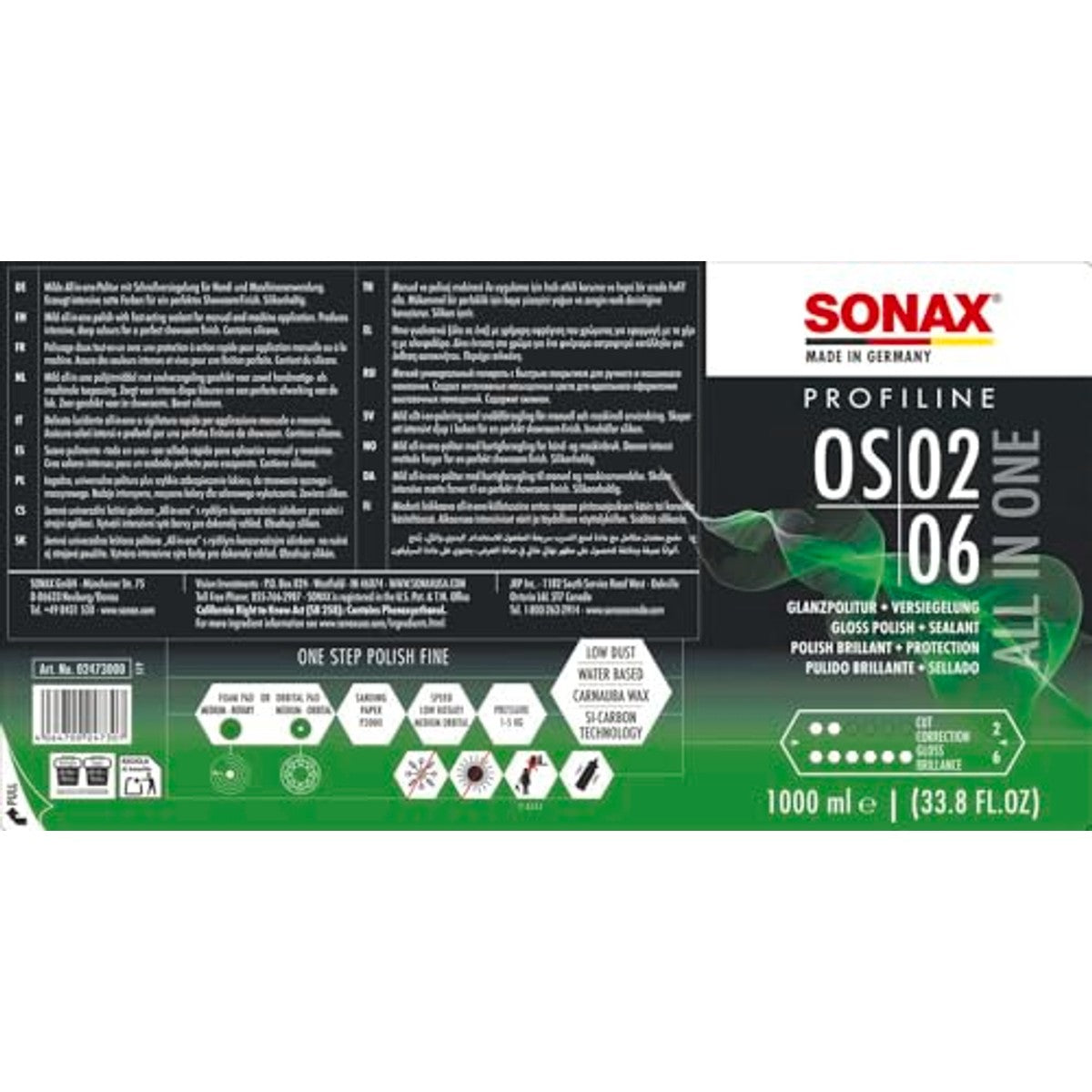 SONAX Profiline OS 02-06 3 x 1 liter - Voordeelverpakking