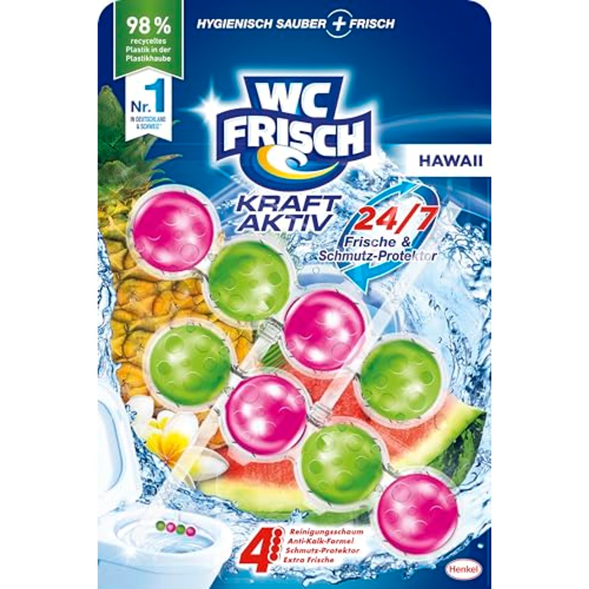 WC-Frisch Kraft Aktiv Geurspoeler Hawaii 2 x 50 g – WC-Frisch