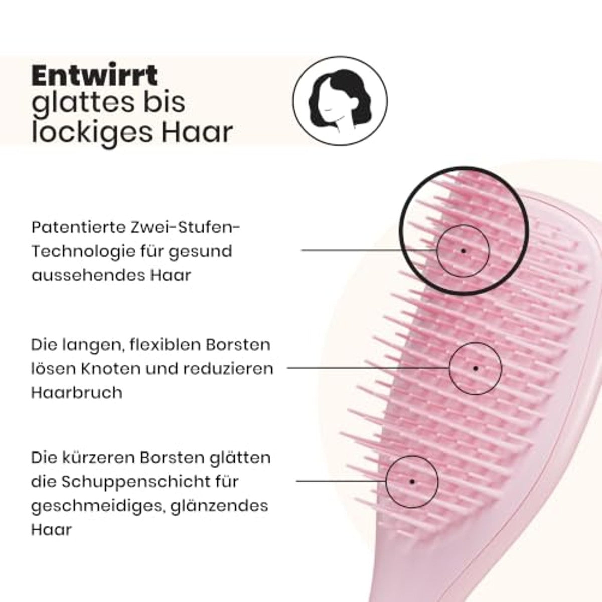 Tangle Teezer Ultimate Detangler Klein Millennial Roze - 3-pack
