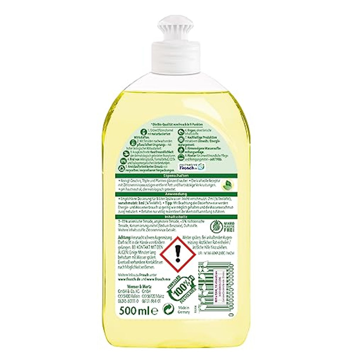 FROSCH Spoelgel Citroenmunt 500 ml – FROSCH