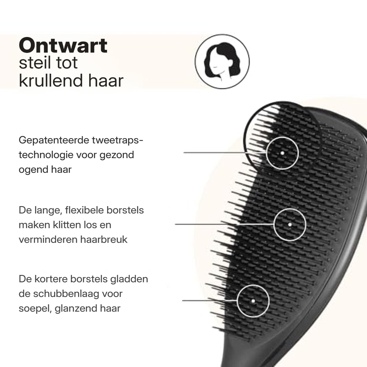 Tangle Teezer Grote Ultimate Detangler Haarborstel Zwart - 6-pack – foto 3