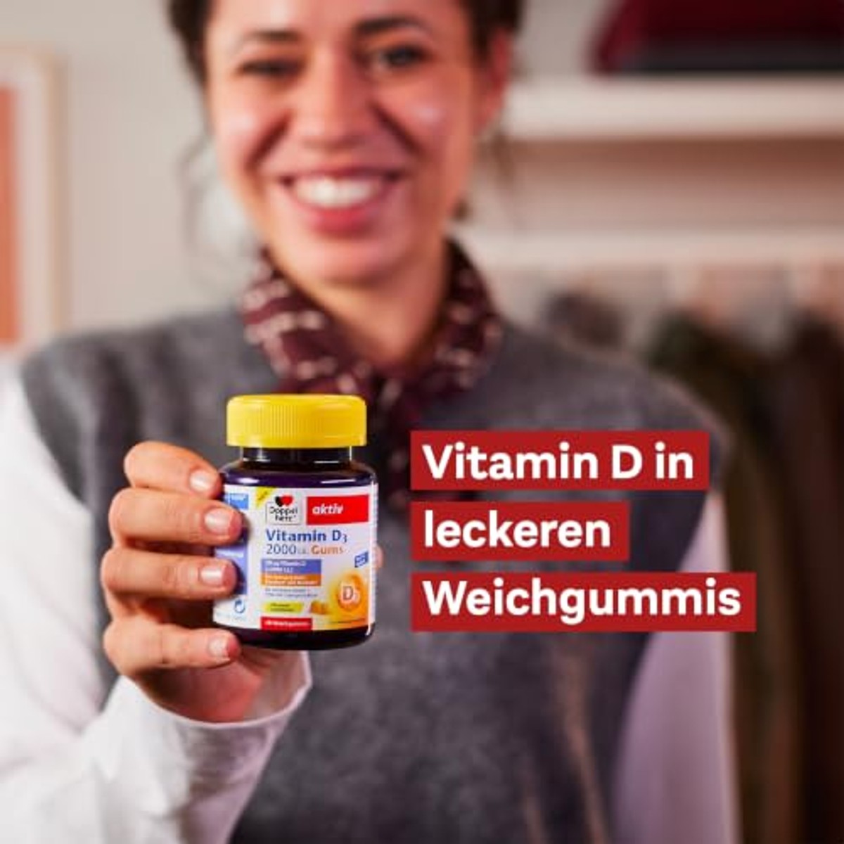 Doppelherz Vitamine D3 2000 IE Gums - met citroensmaak – Doppelherz