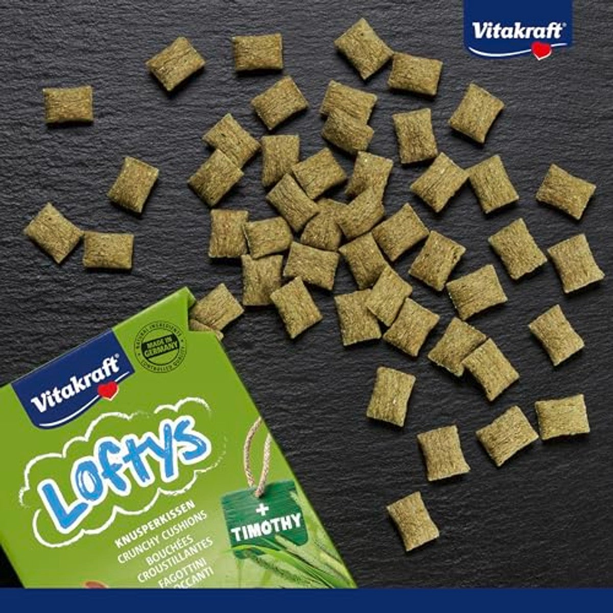 Vitakraft Loftys Knussenkussen knaagdiersnack haver 10 x 100 g - 3-pack