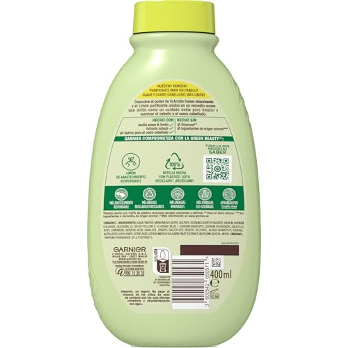 Garnier Original Remedies Shampoo Zachte Klei & Citroen 3 x 400 ml - Voordeelverpakking