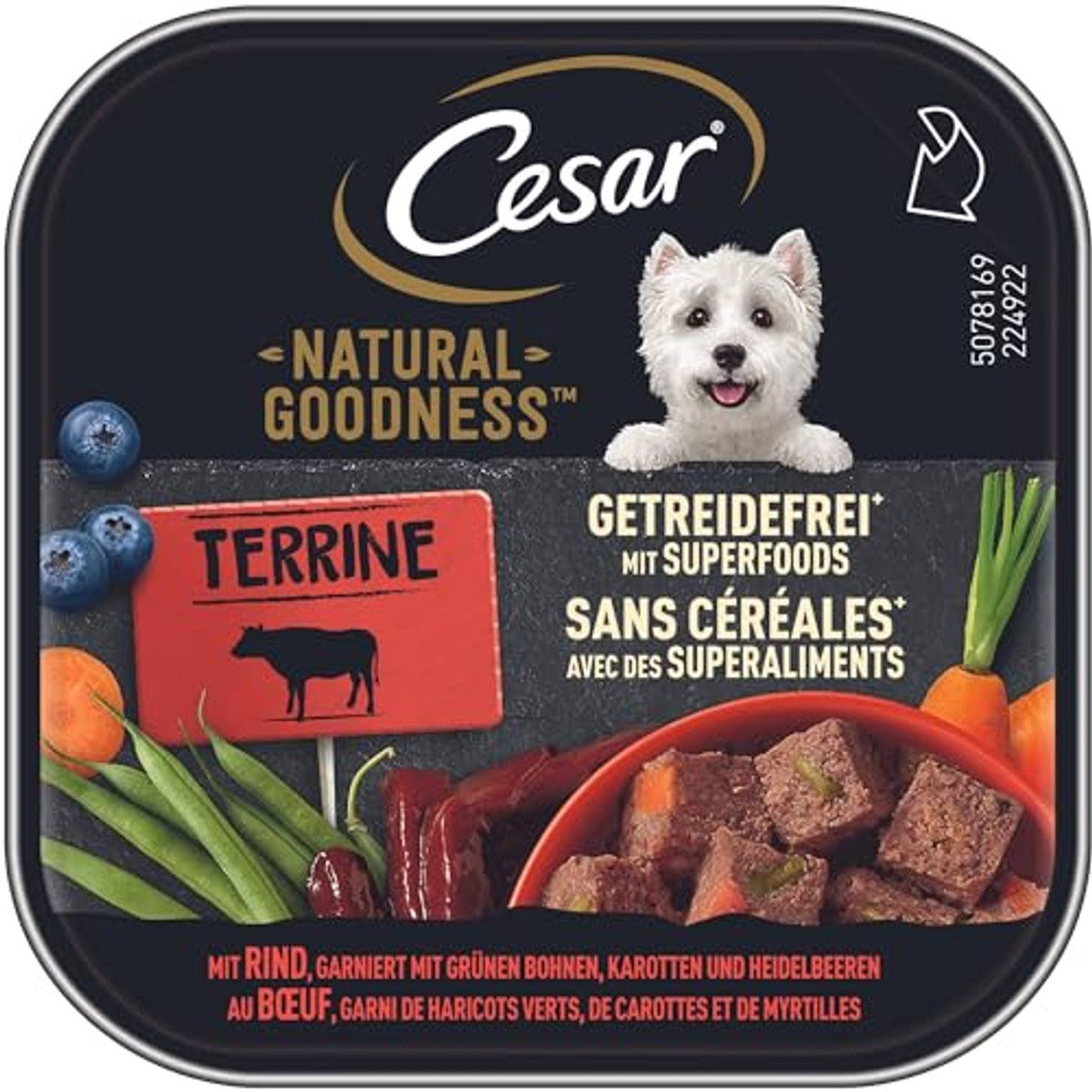 Cesar Natural Goodness hondenvoer terrine graanvrij rundvlees 16 x 100 g - 6-pack