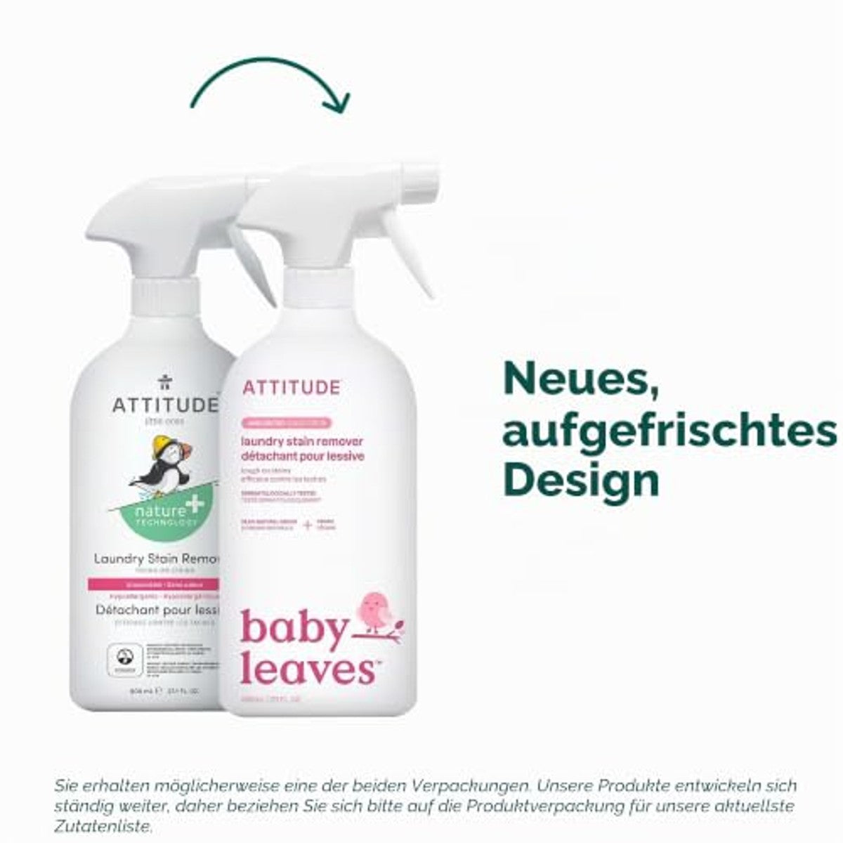Attitude Baby Wasvlekkenverwijderaar Ongeparfumeerd 800 ml - 3-pack – foto 3