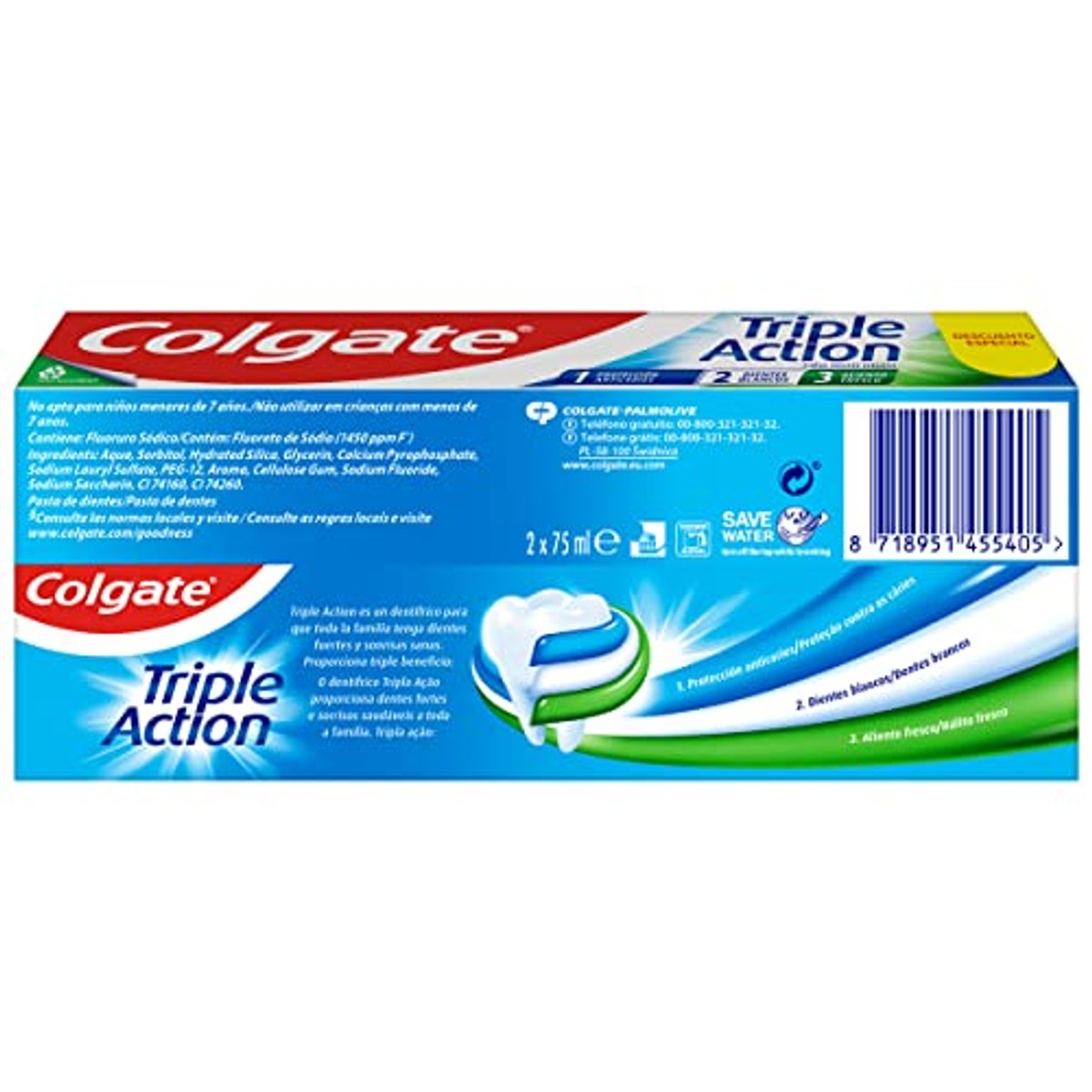 Colgate L-2 Triple Action tandpasta 2 x 75 ml – Colgate