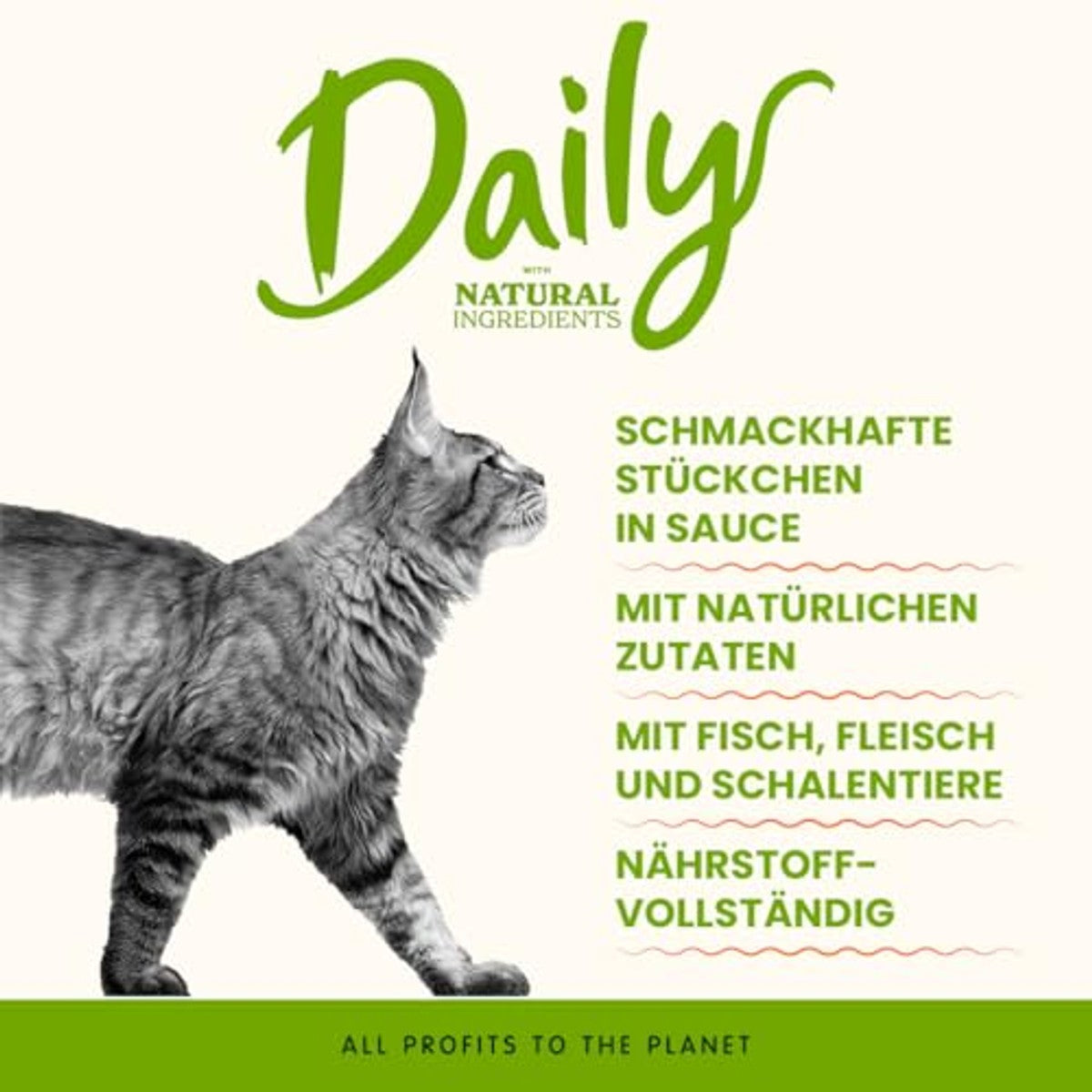 Almo Nature Daily - natvoer voor katten - kabeljauw en garnalen - 70 g, verpakking van 30 – almo nature